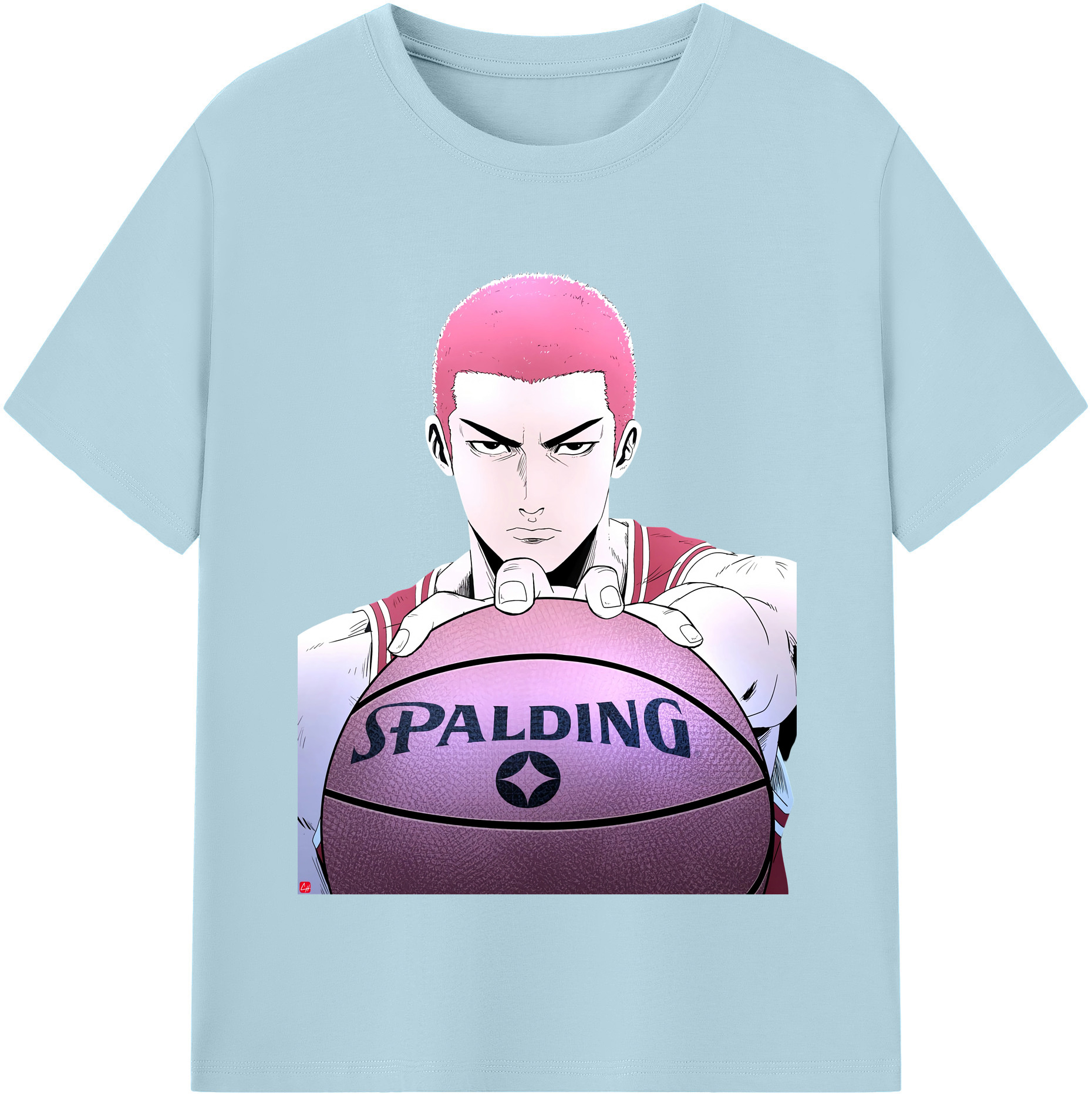 SLAM DUNK／スラムダンク 綿100％半袖Tシャツ（フロントプリント）